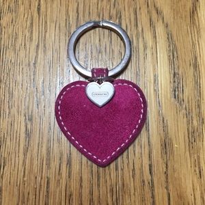 Authentic Coach Pink Suede Key Ring